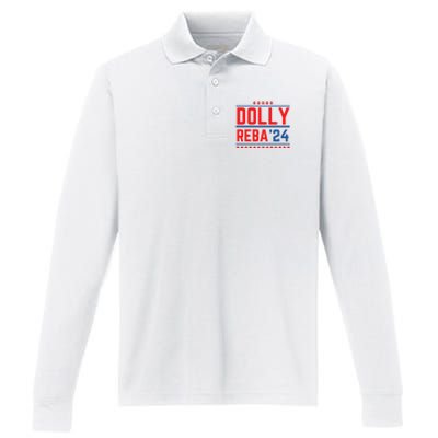 Dolly Reba 2024 Funny Political Performance Long Sleeve Polo