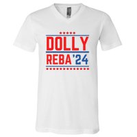 Dolly Reba 2024 Funny Political V-Neck T-Shirt