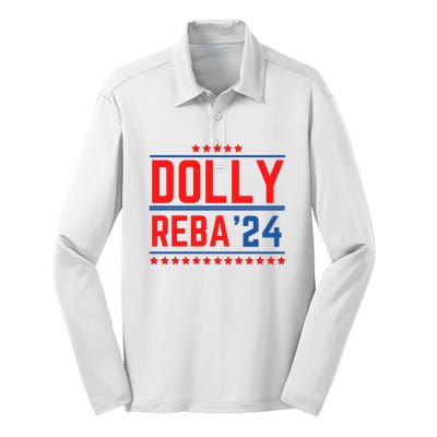 Dolly Reba 2024 Funny Political Silk Touch Performance Long Sleeve Polo