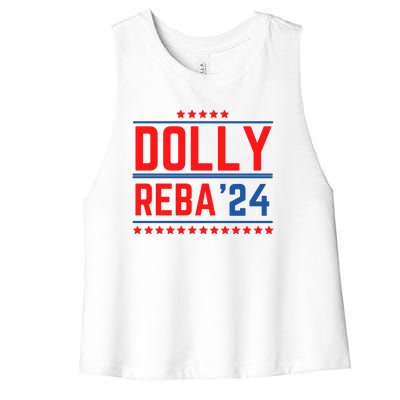 Dolly Reba 2024 Funny Political Women's Racerback Cropped Tank