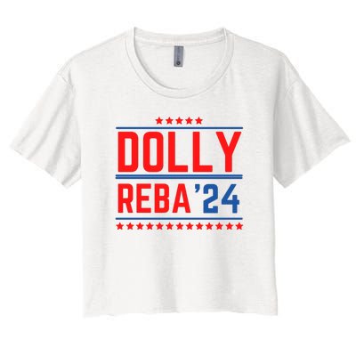 Dolly Reba 2024 Funny Political Women's Crop Top Tee