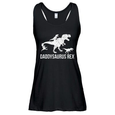 Daddysaurus Rex 3 Daddy Dinosaur Ladies Essential Flowy Tank