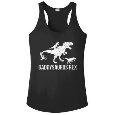 Daddysaurus Rex 3 Daddy Dinosaur Ladies PosiCharge Competitor Racerback Tank