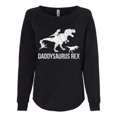 Daddysaurus Rex 3 Daddy Dinosaur Womens California Wash Sweatshirt