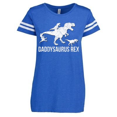 Daddysaurus Rex 3 Daddy Dinosaur Enza Ladies Jersey Football T-Shirt