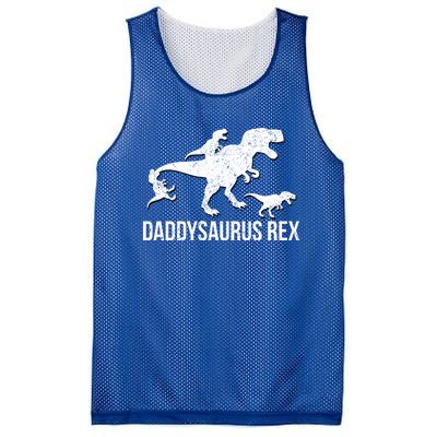 Daddysaurus Rex 3 Daddy Dinosaur Gift Mesh Reversible Basketball Jersey Tank