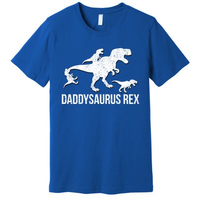 Daddysaurus Rex 3 Daddy Dinosaur Gift Premium T-Shirt