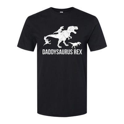 Daddysaurus Rex 3 Daddy Dinosaur Gift Softstyle® CVC T-Shirt