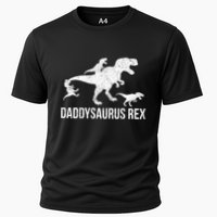 Daddysaurus Rex 3 Daddy Dinosaur Vneck Cooling Performance Crew T-Shirt
