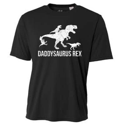 Daddysaurus Rex 3 Daddy Dinosaur Vneck Cooling Performance Crew T-Shirt