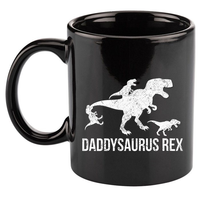 Daddysaurus Rex 3 Daddy Dinosaur Vneck 11oz C Handle Ceramic Mug