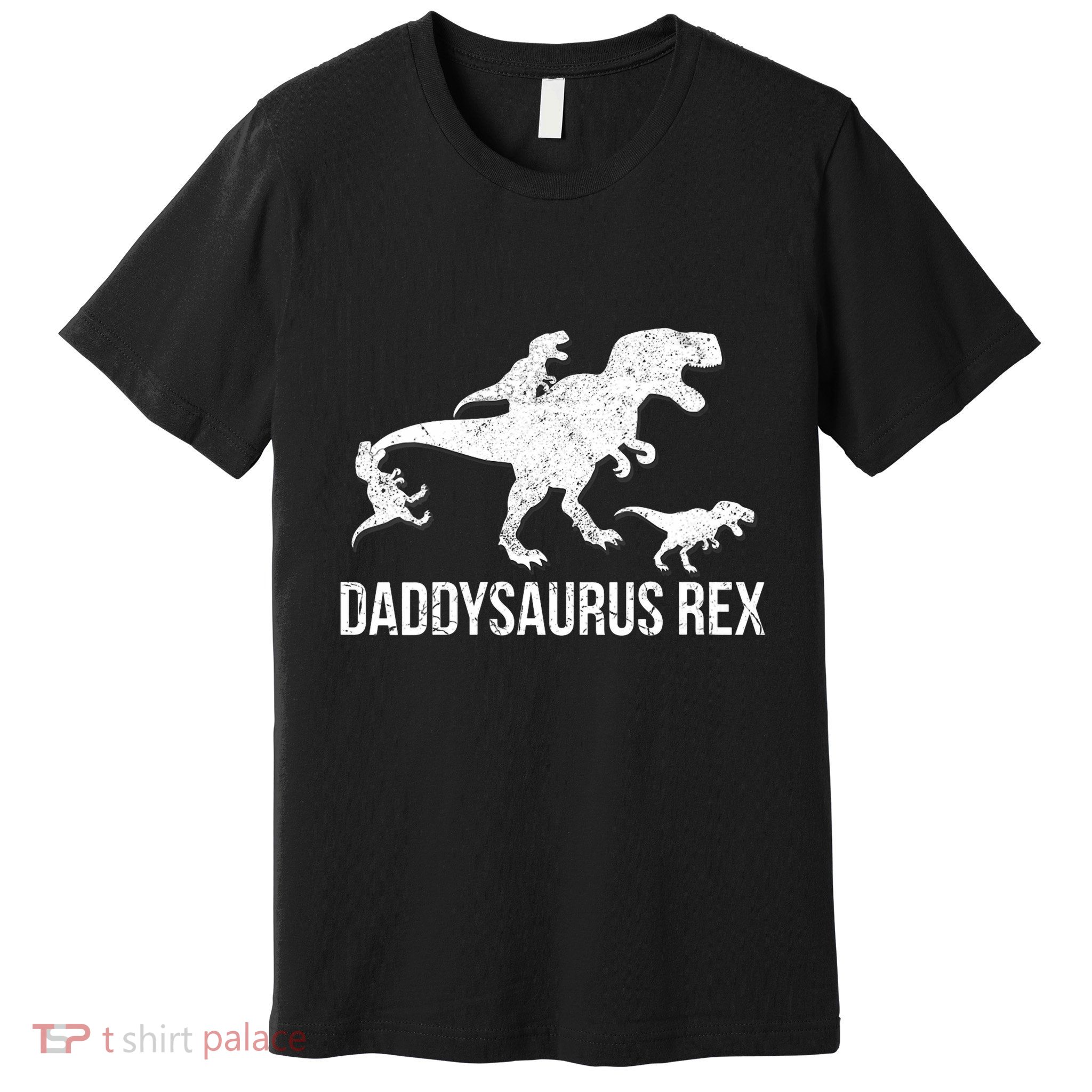 Daddysaurus Rex 3 Daddy Dinosaur Vneck Premium T-Shirt
