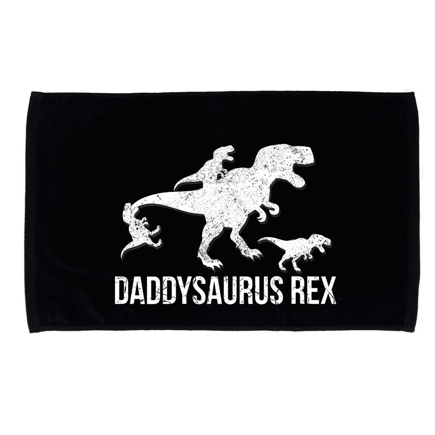 Daddysaurus Rex 3 Daddy Dinosaur Vneck Microfiber Hand Towel