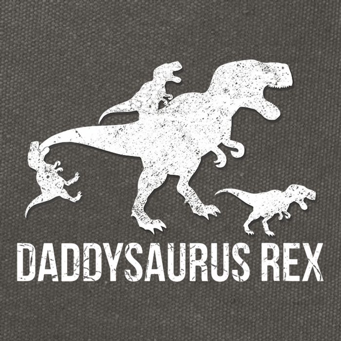 Daddysaurus Rex 3 Daddy Dinosaur Vneck Cotton Canvas Backpack