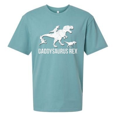 Daddysaurus Rex 3 Daddy Dinosaur Vneck Sueded Cloud Jersey T-Shirt