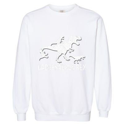 Daddysaurus Rex 3 Daddy Dinosaur Vneck Garment-Dyed Sweatshirt