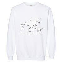 Daddysaurus Rex 3 Daddy Dinosaur Vneck Garment-Dyed Sweatshirt