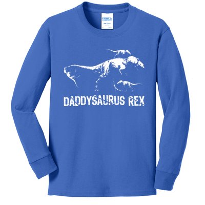 Daddysaurus Rex 3 Fathers Day Dinosaur Family Fun Gift Cute Gift Kids Long Sleeve Shirt