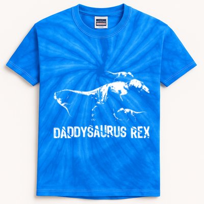 Daddysaurus Rex 3 Fathers Day Dinosaur Family Fun Gift Cute Gift Kids Tie-Dye T-Shirt