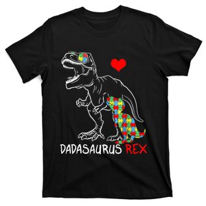 Dadasaurus Rex Autism Awareness Proud Dad Father's Day T-Shirt