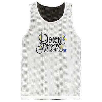 Down Right Awesome For Down Syndrome Awareness Gift Mesh Reversible Basketball Jersey Tank