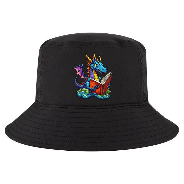 Dragon Reading A Book Cool Comfort Performance Bucket Hat