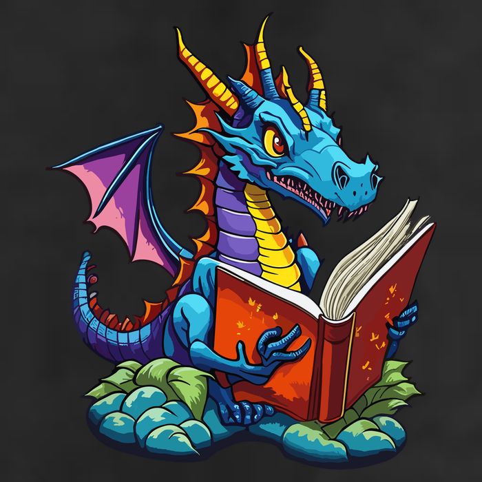Dragon Reading A Book Cool Comfort Performance Bucket Hat
