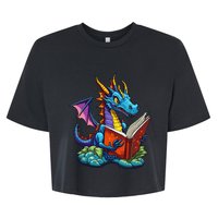 Dragon Reading A Book Bella+Canvas Jersey Crop Tee