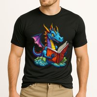 Dragon Reading A Book Cooling Performance Crew T-Shirt