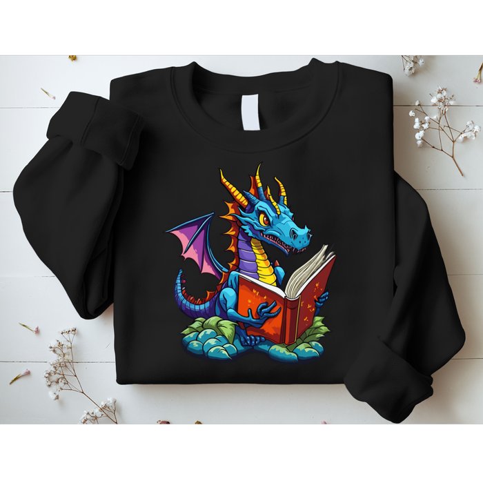 Dragon Reading A Book Sweatshirt