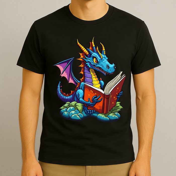 Dragon Reading A Book T-Shirt