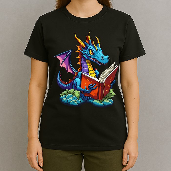 Dragon Reading A Book T-Shirt