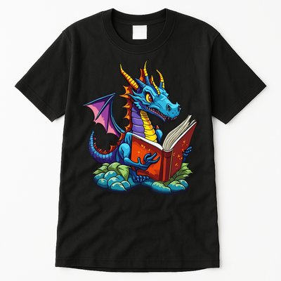 Dragon Reading A Book Tall T-Shirt