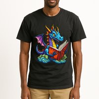 Dragon Reading A Book Tall T-Shirt