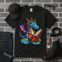 Dragon Reading A Book Tall T-Shirt