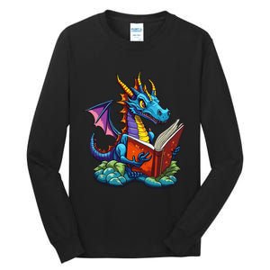 Dragon Reading A Book Tall Long Sleeve T-Shirt