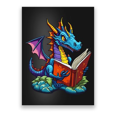 Dragon Reading A Book Poster