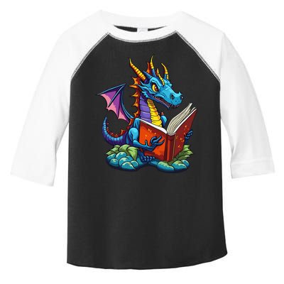 Dragon Reading A Book Toddler Fine Jersey T-Shirt