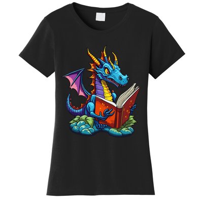 Dragon Reading A Book Women's T-Shirt