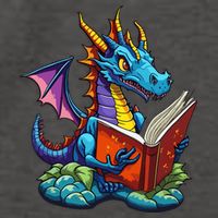 Dragon Reading A Book Vector Backpack