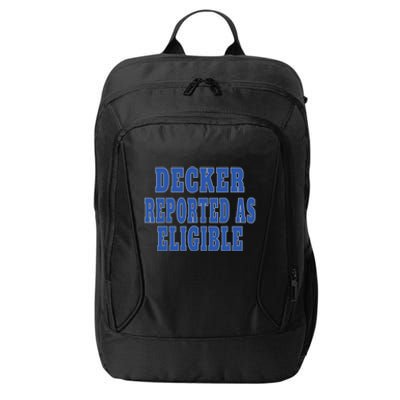 Decker Reported As Eligible Trendy City Backpack