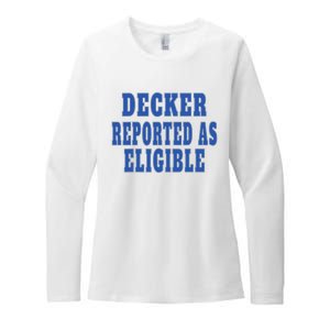 Decker Reported As Eligible Trendy Womens CVC Long Sleeve Shirt