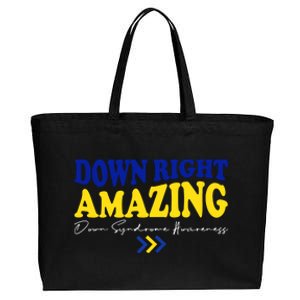 Down Right Amazing Down Syndrome Awareness Cotton Canvas Jumbo Tote