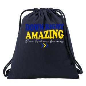 Down Right Amazing Down Syndrome Awareness Drawstring Bag