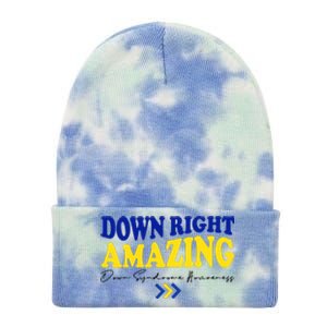 Down Right Amazing Down Syndrome Awareness Tie Dye 12in Knit Beanie