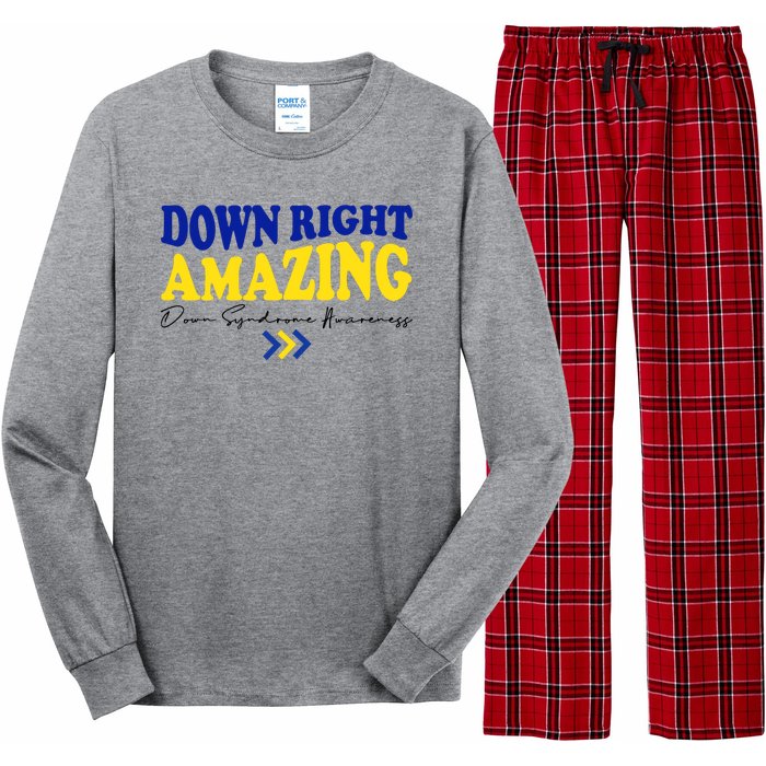 Down Right Amazing Down Syndrome Awareness Long Sleeve Pajama Set