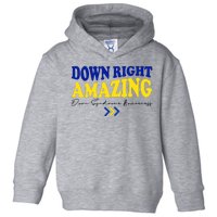 Down Right Amazing Down Syndrome Awareness Toddler Hoodie