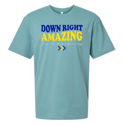 Down Right Amazing Down Syndrome Awareness Sueded Cloud Jersey T-Shirt