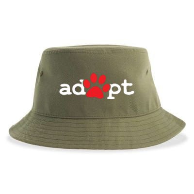 Dog Rescue Adopt Paw Sustainable Bucket Hat