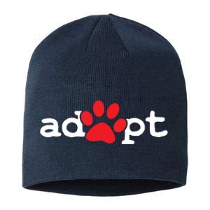 Dog Rescue Adopt Paw Sustainable Beanie